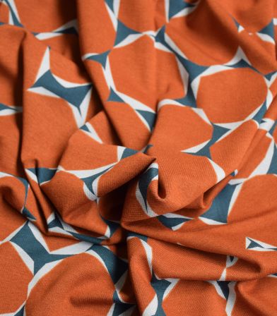 Tissu Jersey viscose reversible - Dooxy rust