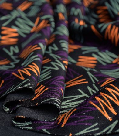 Tissu Jersey Doodle - Purple