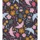 Tissu velours milleraies Birdy - Gray