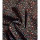 Tissu velours milleraies Windy petals shiny - black
