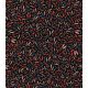 Tissu velours milleraies Windy petals shiny - black