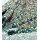 Tissu velours milleraies Windy petals shiny - Green