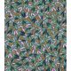 Tissu velours milleraies Windy petals shiny - Green