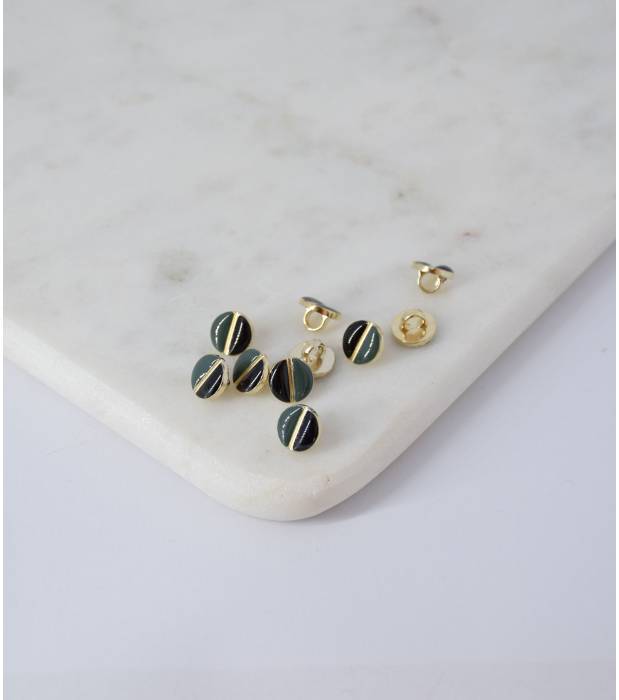 Lot De 14 Boutons à Queue (trou) Couleur Vert - Neuf - Marque Générique