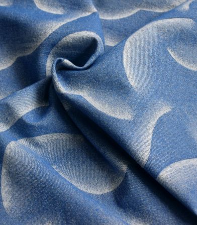 Tissu jacquard Happy - Blue Tissu jacquard Happy - Blue