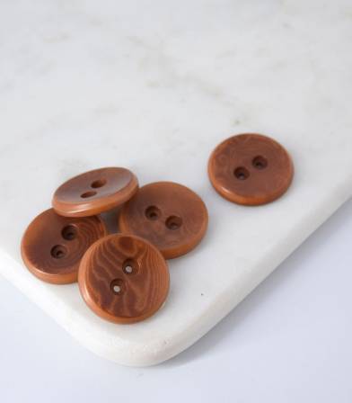 Boutons Corozo caramel - 25mm