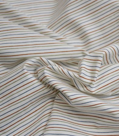 Tissu jersey rayé - Tricolore