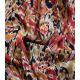 Tissu twill viscose - Ikat rouge