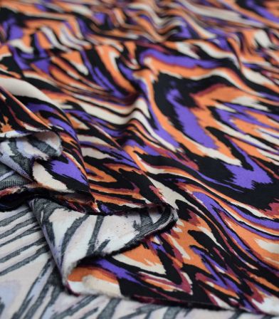 Tissu twill viscose - Wave Tissu twill viscose - Wave