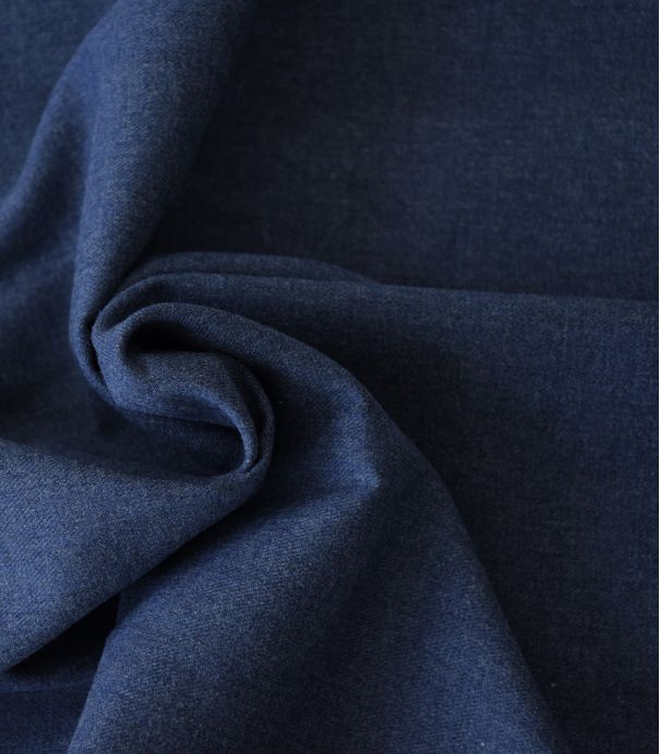 Flanelle de coton bleu chiné Flanelle de coton bleu chiné