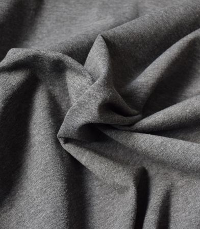 Jersey molleton gris chiné foncé