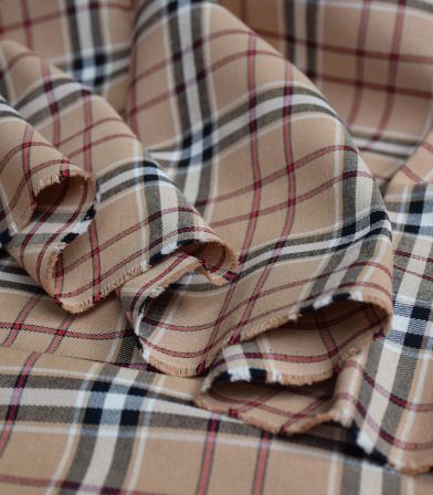 Tissu viscose Tiles - fudge Tissu viscose Tiles - fudge