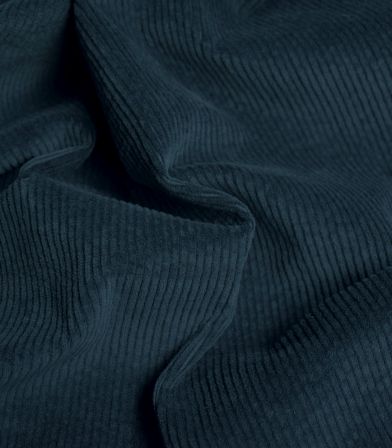 Tissu en velours côtelé élasthanne - Gris bleuté