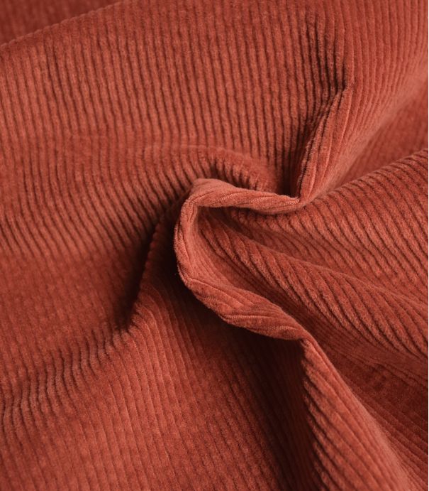 Tissu en velours côtelé élasthanne - Rust Tissu en velours côtelé élasthanne - Rust