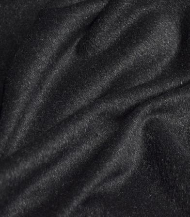 Tissu Lainage - Poilu noir Tissu Lainage - Poilu noir