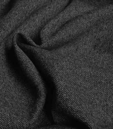 Tissu Lainage - Chiné Noir choco Tissu Lainage - Chiné Noir choco