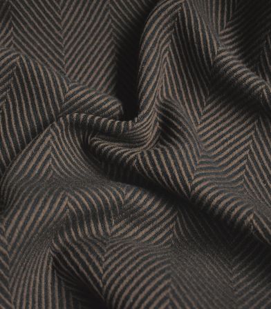 Tissu Lainage - Chevron café Tissu Lainage - Chevron café