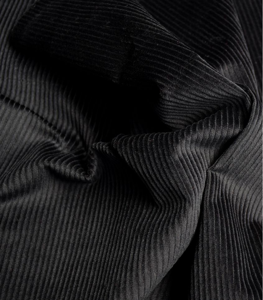 Tissu velours côtelé souple - Noir