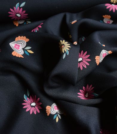 Tissu crêpe viscose - Ex-voto Tissu crêpe viscose - Ex-voto
