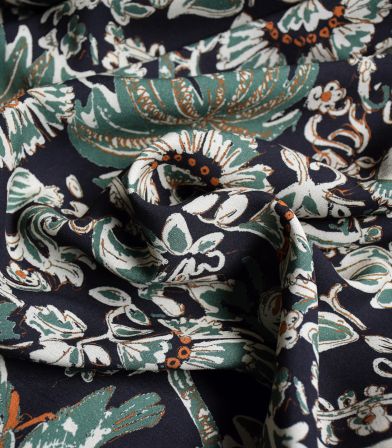 Tissu viscose - Dark palmyre Tissu viscose - Dark palmyre