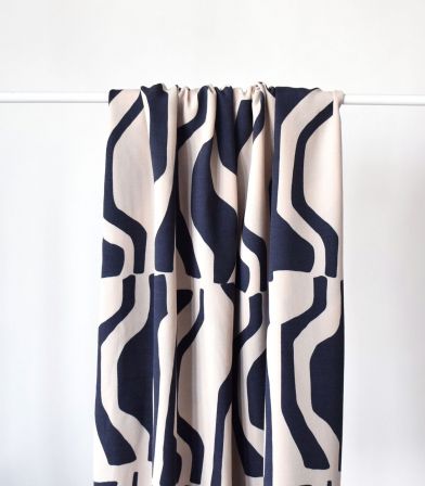 Tissu crêpe viscose - Navy Shape Tissu crêpe viscose - Navy Shape
