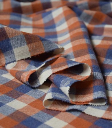 Tissu Katia - Vichy recycled - Rust Tissu Katia - Vichy recycled - Rust