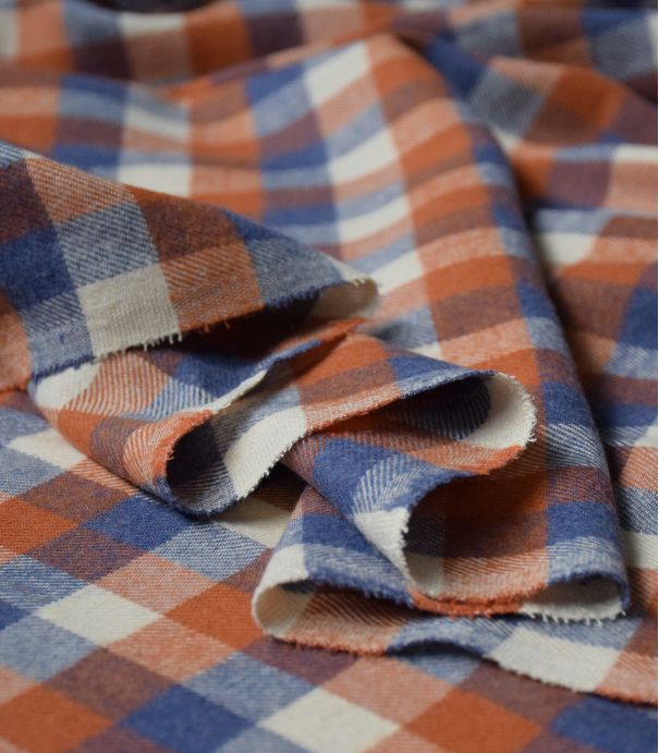 Tissu Katia - Vichy recycled - Rust Tissu Katia - Vichy recycled - Rust