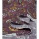Tissu velours milleraies Fleurette indiennes - Prune