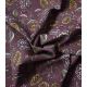 Tissu velours milleraies Fleurette indiennes - Prune
