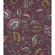 Tissu velours milleraies Fleurette indiennes - Prune