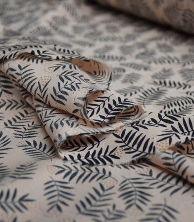 Tissu viscose Rameaux - poudre Tissu viscose Rameaux - poudre