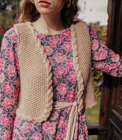 Box tricot - Mon gilet sans manches court - Clochette Box tricot - Mon gilet sans manches court - Clochette
