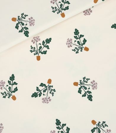 Tissu French terry - Hogweed - Bridal blush Tissu French terry - Hogweed - Bridal blush