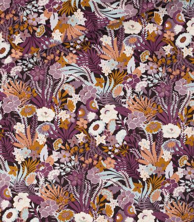 Tissu gabardine Flower wealth - Nocturne Tissu gabardine Flower wealth - Nocturne