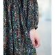 Tissu viscose Tiny Flowers - Noir