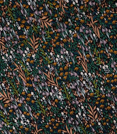 Tissu viscose Tiny Flowers - Noir Tissu viscose Tiny Flowers - Noir