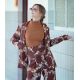 TissuLin viscose Peonies - Almond peach