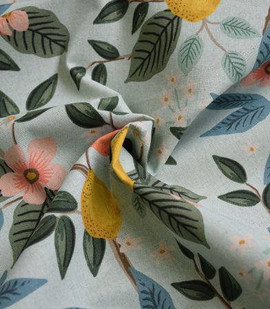 Tissu Canvas Bramble Citrus Grove - Menthe Tissu Canvas Bramble Citrus Grove - Menthe