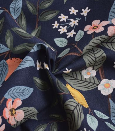Tissu Canvas Bramble Citrus Grove - Navy Tissu Canvas Bramble Citrus Grove - Navy