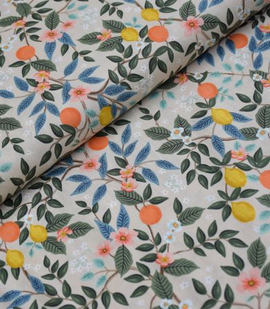 Tissu coton - Bramble Citrus grove - Cream Tissu coton - Bramble Citrus grove - Cream