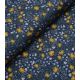 Tissu coton - Daisy fields Metallic - Navy