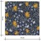 Tissu coton - Daisy fields Metallic - Navy