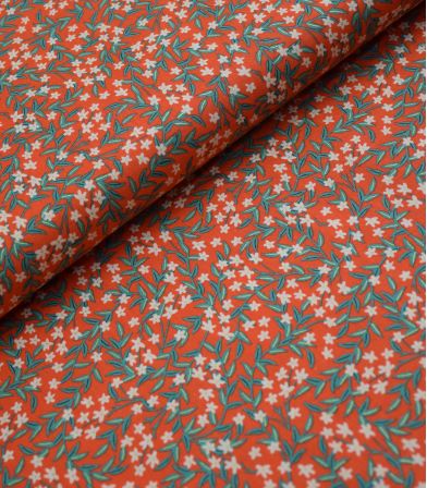 Tissu coton - Daphne Metallic - Red Tissu coton - Daphne Metallic - Red