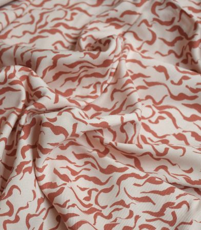 Tissu viscose élasthanne - Zebra dash cream Tissu viscose élasthanne - Zebra dash cream
