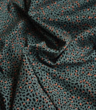 Tissu viscose élasthanne - Twill Tiny stain Green Tissu viscose élasthanne - Twill Tiny stain Green