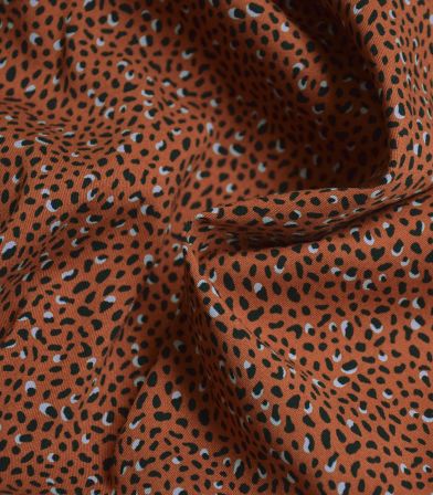 Tissu viscose élasthanne - Twill Tiny stain Rust Tissu viscose élasthanne - Twill Tiny stain Rust