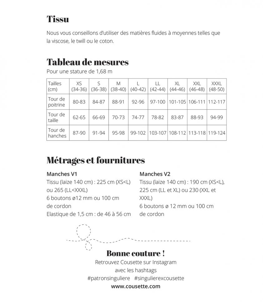 Blouse Castagnette - PDF
