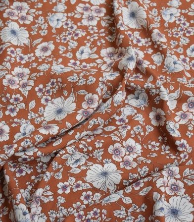 Tissu viscose Renoncule - caramel Tissu viscose Renoncule - caramel