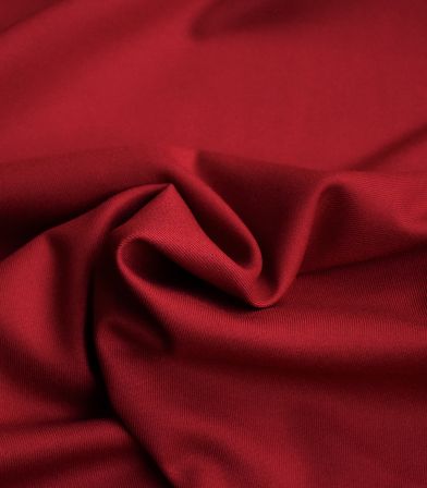 Tissu twill Bamboo et polyester recyclé - Rubis