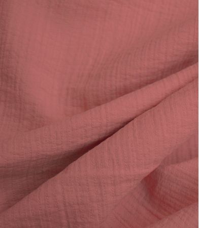Tissu coton brodé Twin - Blush